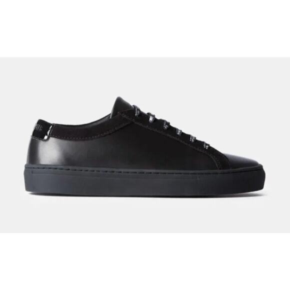 The Kooples Men's Calfskin Leather Sneakers w/ Vinyl Black Size 11 US 42 EU NIB - Picture 1 of 13